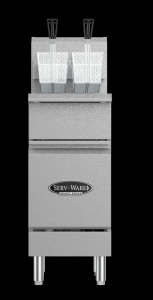 Serv-Ware Gas Fryer SS-SGF-40N 3 Tube Natural Gas - Image 3