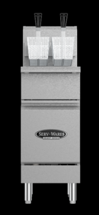 Serv-Ware Gas Fryer SS-SGF-50N 4 Tube Natural Gas - Image 3