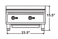 Serv-Ware 2 Burner Radiant Charbroiler SCBS-24 - Image 4