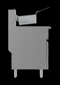 Serv-Ware Gas Fryer SS-SGF-40N 3 Tube Natural Gas - Image 4