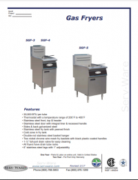 Serv-Ware Gas Fryer SGF-70N 5 Tube Natural Gas - Image 5