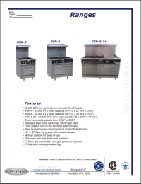 Serv-Ware 4 Burner Range SGR-4B 4.85 cu. ft. capacity - Image 5