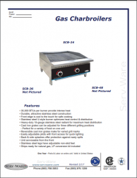 Serv-Ware 3 Burner Radiant Charbroiler SCBS-36 - Image 5
