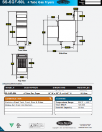 Serv-Ware Gas Fryer SS-SGF-50L 4 Tube LP - Image 6