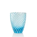 ITALESSE VERTIGO TUMBLER 12 3/4 OZ IN COLORED GLASS - BLUE