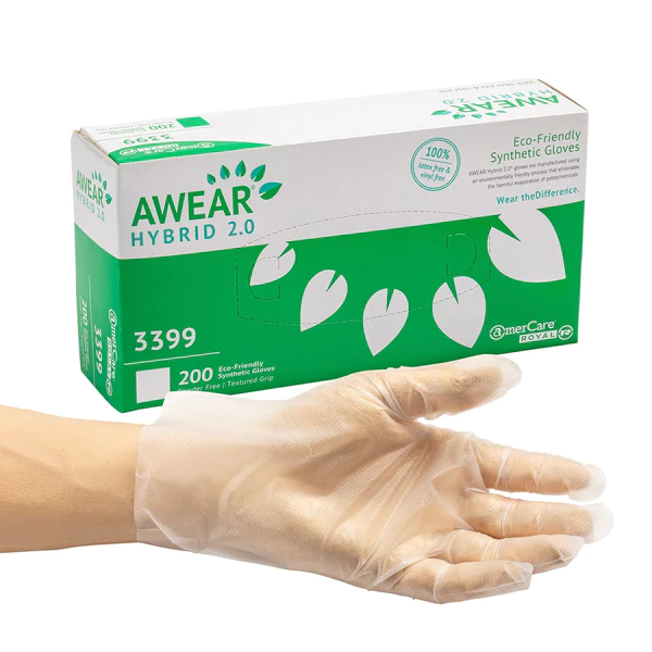 awear gloves Hybrid Nitrile Exam Gloves Vinyl Exam Gloves Large| Case of 1000 - Image 1