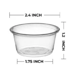 4 oz Clear Portion Container Disposable Plastic Portion Cups No Lids, 2500 pcs for Portion Control, Jello Shots & Much more - Image 2