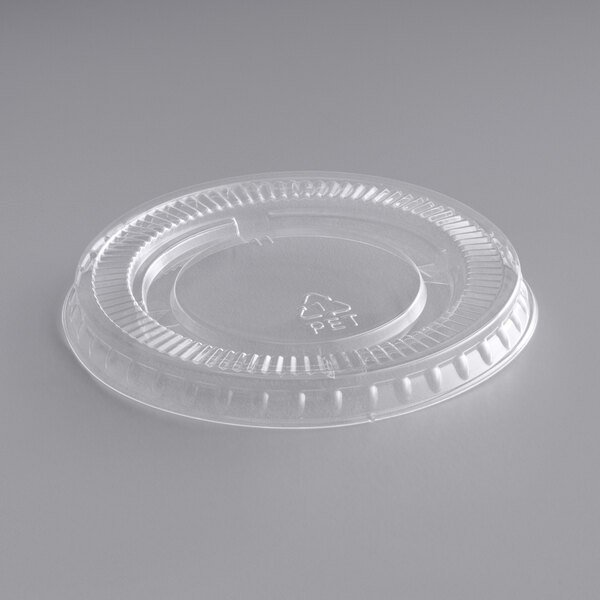 4 oz lid 4 Ounces, Disposable Plastic Portion Cup Lids (Case of 2500) - Image 1