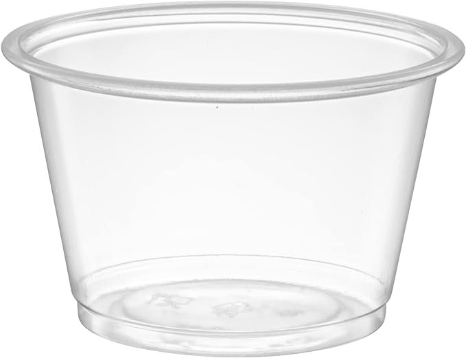 4oz 4 oz Clear Portion Container Disposable Plastic Portion Cups No Lids, 2500 pcs for Portion Control, Jello Shots & Much more - Image 1