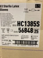 KimTech 56848 HC1385S G3 Sterile Latex Medical Gloves Size 8.5 -10 PAIRS (20 PIECES/GLOVES) - Image 5