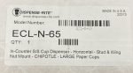 BRAND NEW Dispense-Rite In-Counter S/S Cup Dispenser- Horizontal - Stud & Wing Nut Mount- CHIPOTLE-Large Paper Cups ECL-N-65 - Image 2