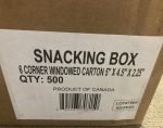 Snacking box 6 corner windowed carton 5" x 4.5" x 2.25" 500 CT - Image 3