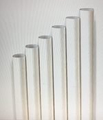 Lightouse Paper Straw 500 CT Per Box, Unwrapped White Paper Straw 7.75"
