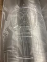 CRYSTAL Seal Hinged Container with Flat Lid, 4 OZ Clear PET, Square   4" x3.25" x 2" 400 qty - Image 3