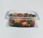 CRYSTAL Seal Hinged Container with Flat Lid, 4 OZ Clear PET, Square   4" x3.25" x 2" 400 qty