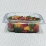 CRYSTAL Seal Hinged Container with Flat Lid, 4 OZ Clear PET, Square   4" x3.25" x 2" 400 qty