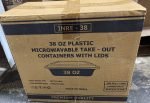 38 OZ Plastic Microwavable Take-Out Containers With Lids 150 PCS-CASE FOOD GRADE, DISHWASHER SAFE, FREEZER SAFE, RECYCLABLE - Image 2