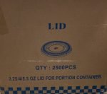 4 Ounces, Disposable Plastic Portion Cup Lids (Case of 2500) - Image 2