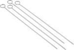 Good Cook Flat Metal Skewer, Chrome Plated, 1 Pack of 4 count - Image 3