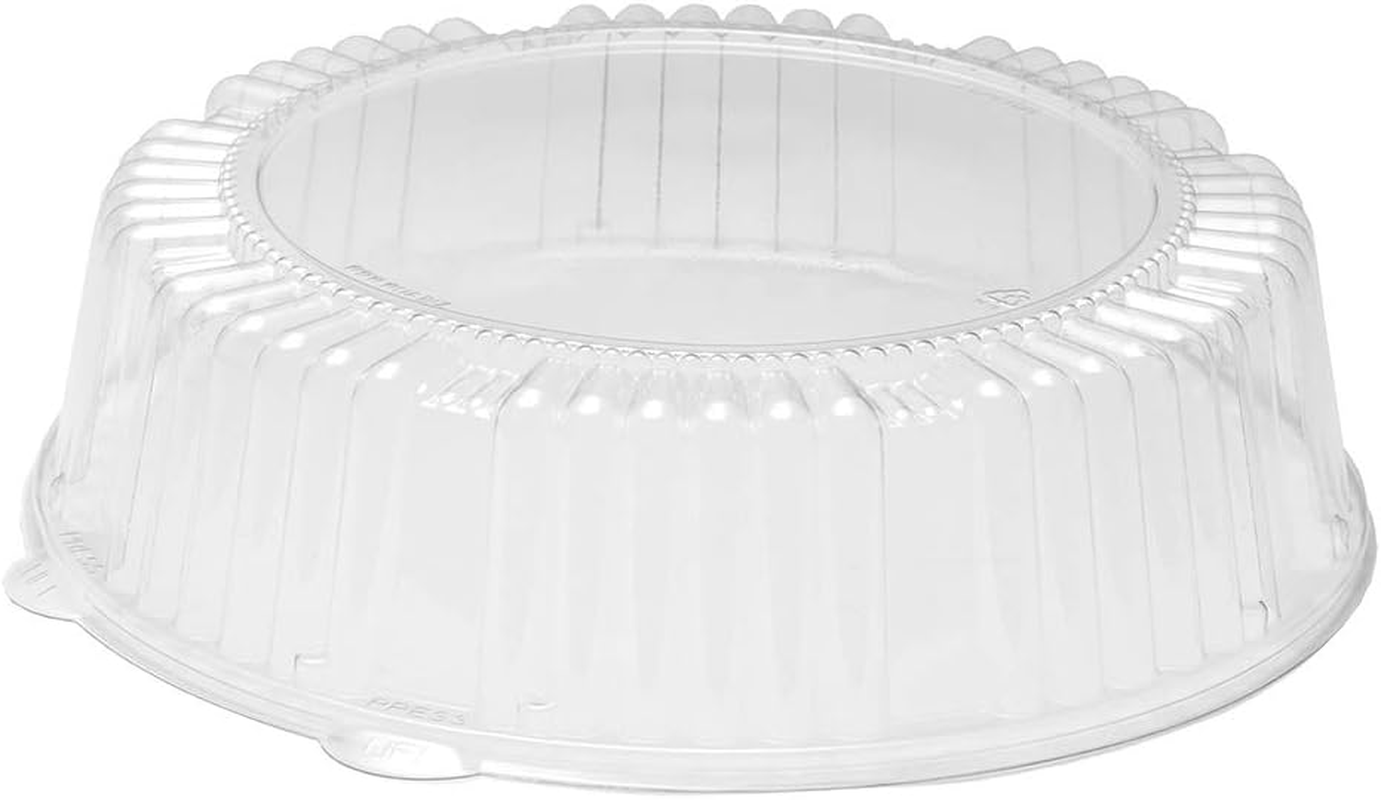 s-l1600 (10) CaterLine Plastic Round Catering Tray Dome Lid, 12-Inch Diameter x 2.75-Inch Height, Clear (25-Count) - Image 1