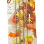 Good Cook Flat Metal Skewer, Chrome Plated, 1 Pack of 4 count