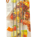 Good Cook Flat Metal Skewer, Chrome Plated, 4 pack