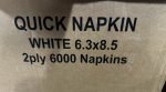Interfold Dispenser Napkin Quick 8.5 " x 6.3 " White 2-Ply , Case of 6000 Napkins - Image 3