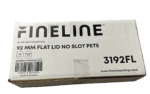 FINELINE FLAT LID NO SLOT PETE 92 MM , CLEAR, 50 BAG, 1000 PIECES- 3192FL - Image 2