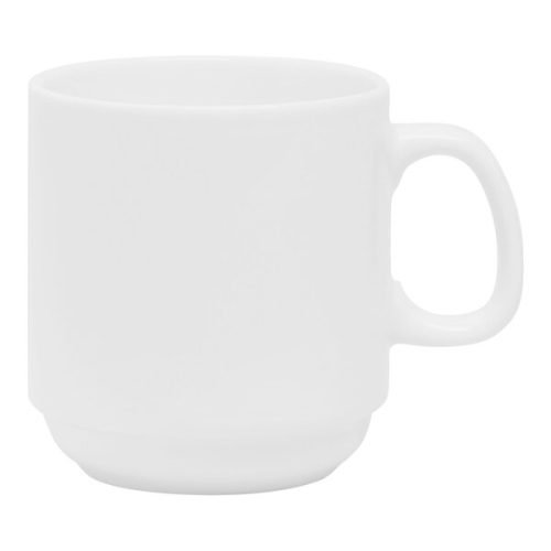 Varick Classic Cafe from Steelite International 10 oz. Bright White Stack Mug