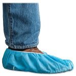 Safety Zone PolyLite Shoe Covers, Non-Skid Tread, 16-Inch, 100 Bag, 3 Bags/Case Blue -M2105B-N/S-16
