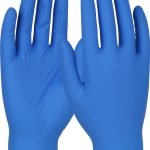 Blue Nitrile Gloves powered Free LARGE by ANYCL  3.5 mil Thick Design in Japan , Free-Latex 10 Pack of 100 use for Food , Garage, Tattoo-Beauty Salon-Hair Nail Studio-Auto Repair-Car Maintenance-Household-Daily