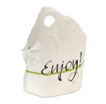 Carry Out Bags 18" x 16" + 9" BG Super Wave Top "Enjoy" 1.25 Mil, 500 PIECES
