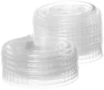 BIOCEAN 2oz Clear Portion Lids Polyethylene Terephthalate, 125 pieces x 20 bags- 2500 pieces/case