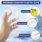 BIOCEAN 12oz pet clear plastic cups 98mm, 50 pieces x 20 bags- 1000 pieces - Image 2
