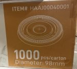 BIOCEAN 12- 24oz Flat Clear Plastic Lids 98mm, 1000 pieces/ case - Image 2