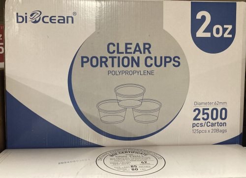 2oz clear portion cup dispenser