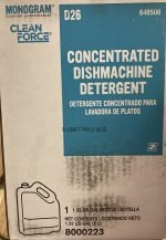 Monogram Clean Force EZ Concentrated Dishmachine Detergent 1.32 US GAL (5L)- 8000223 - Image 4
