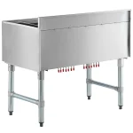 Regency 21" x 36" Underbar Ice Bin with 7 Circuit Post-Mix Cold Plate and Bottle Holders - Image 3