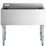 Regency 21" x 36" Underbar Ice Bin with 7 Circuit Post-Mix Cold Plate and Bottle Holders