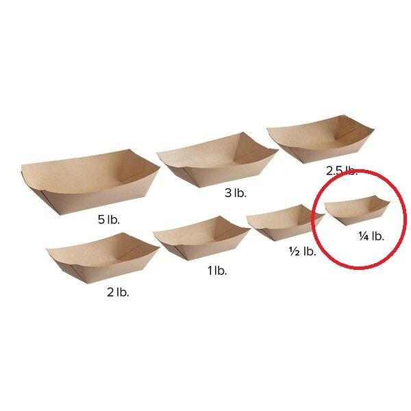 Edited By:taczel on 09-26-2023 Gordon Choice Kraft Food Tray 1/4# Natural, 4-250 Count - Image 1