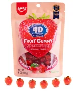 AMOS 4d strawberry juicy burst fruit gummy, strawberry 6 OZ- 12 PACK, BY April 15/ 2026 - Image 2