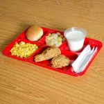 6-Compartment Red Polypropylene Tray, 10" x 14", Right-Handed, P614R05 - 24 CASE - Image 2