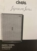 Cintas Paper Towel Dispenser 2 x Dispenser Light Aluminium