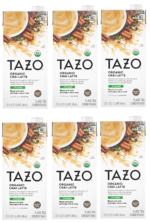 Tazo Organic Chai Latte ORGANIC Black Tea 32 FL OZ, Blend with milk and enjoy hot or iced (6 Pack)