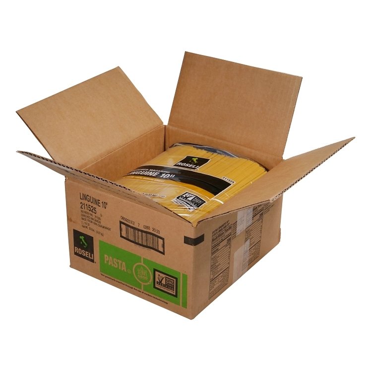0387a13397d90e2dd092abc48974cc7a Roseli Pasta Linguine 10'', 2 BAG OF 10 LBS, 100% Durum Wheat, 20 Pounds/Case - Image 1