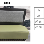 RESTAURANT CUSTOM DOUBLE BOOTH #300, 72" L x 48" H