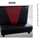 RESTAURANT CUSTOM DOUBLE BOOTH #2020, 28" L x 48" H