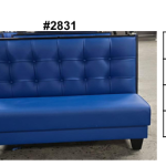 RESTAURANT CUSTOM SINGLE BOOTH #2831, 28" L X 48" H