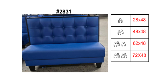 491202360_3604207546552482_2395694648473193706_n (1) RESTAURANT CUSTOM SINGLE BOOTH #2831, 28" L X 48" H - Image 1