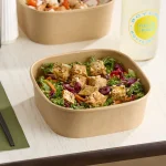 Sysco Earth Plus Paper Square Bowl 32 oz Kraft, 300 count/case (6/50 count)